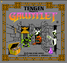 Gauntlet title screen for NES